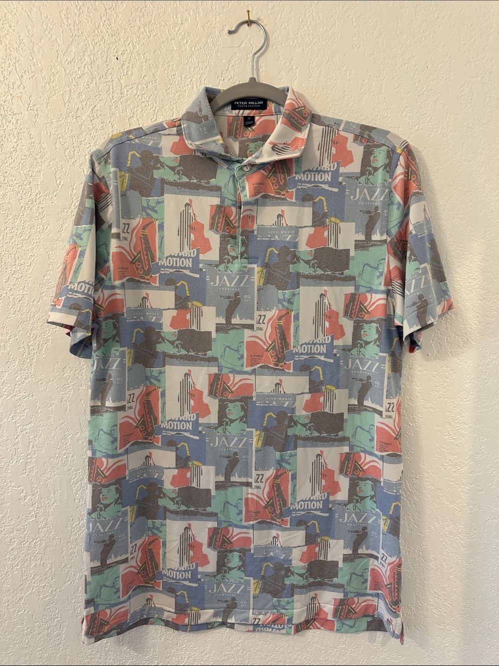 Peter Millar Multicolor Jazz Print Short Sleeve Polo